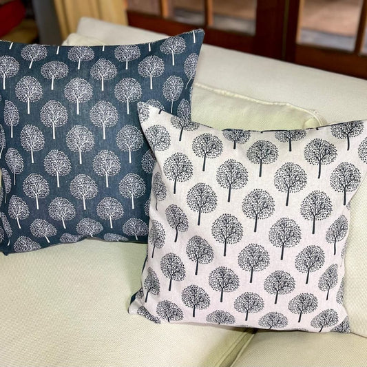 Funda Arbolitos Azul - 50 x 50