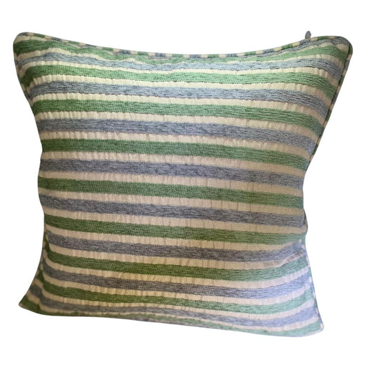Funda Rayada celeste/verde - 45x45