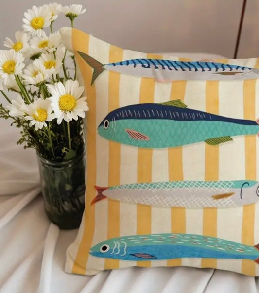 Peces Rayas Amarillas 45x45