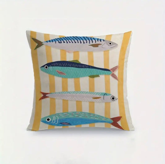 Peces Rayas Amarillas 45x45