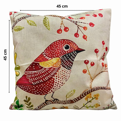 Funda Pajaro Rojo Jaspeado 45x45