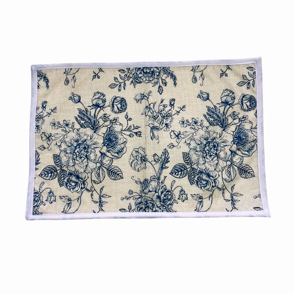 Individual Rosas Azul  46x31