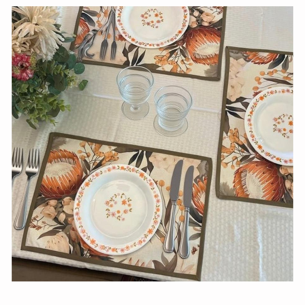 Individual de Lino Protea 48x39