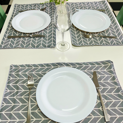 Individuales grises con espigas 46x29