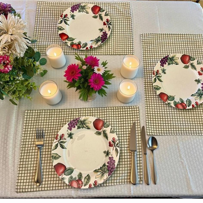 Invividuales Cuadrille Verde 48x30