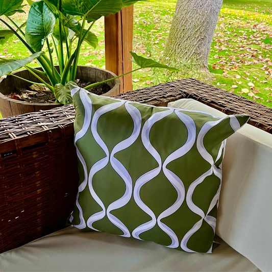 Funda verde ondas 45x45